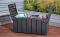 Ward Strata Outdoor Storage Bin, Hinged Lid, Black, 85 Gal