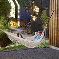 Outdoor Hammock Garden Cotton Hammock Macrame Fringe Hammocks Boho