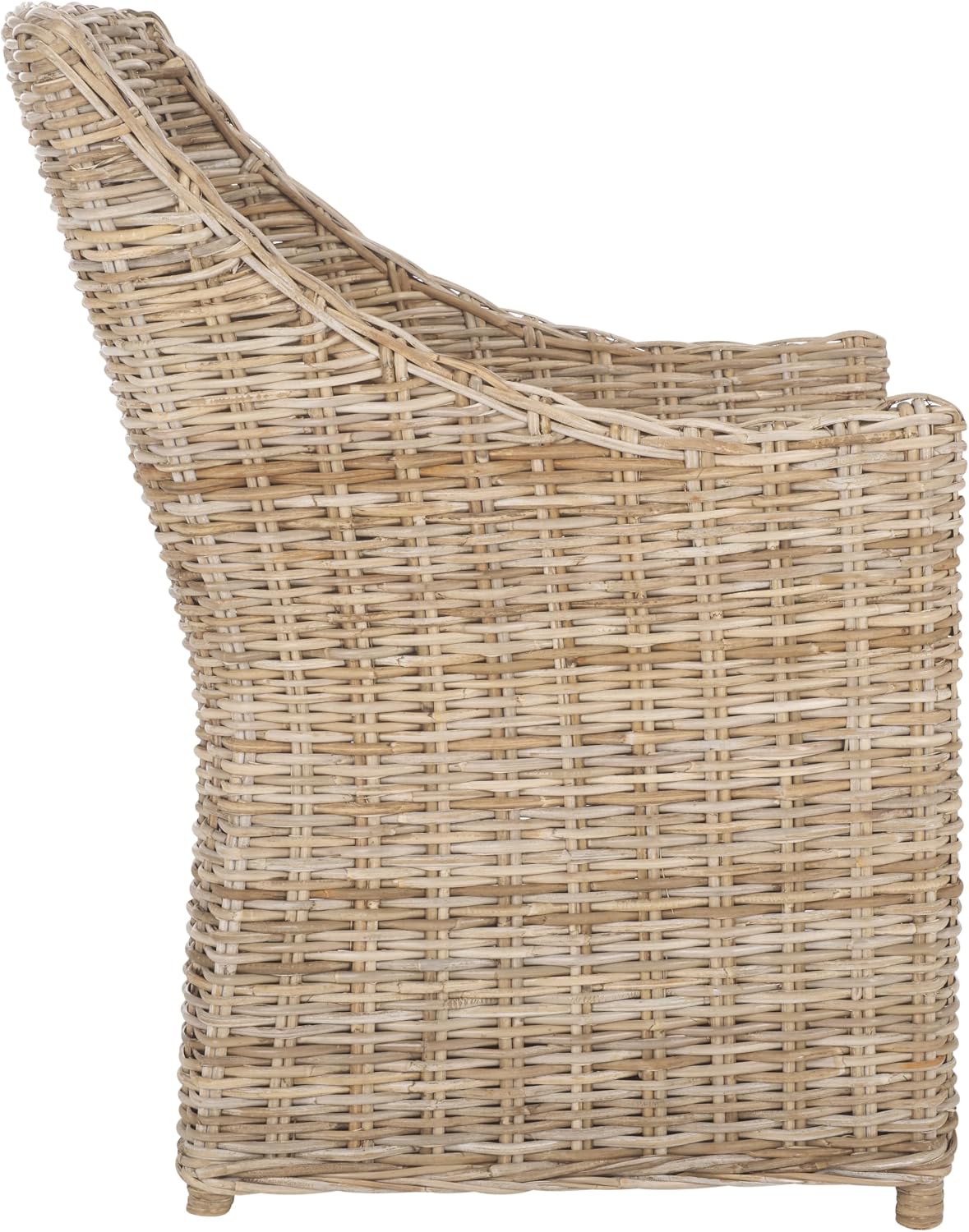 Safavieh Home Collection Ventura Brown and White Washed Arm Chair