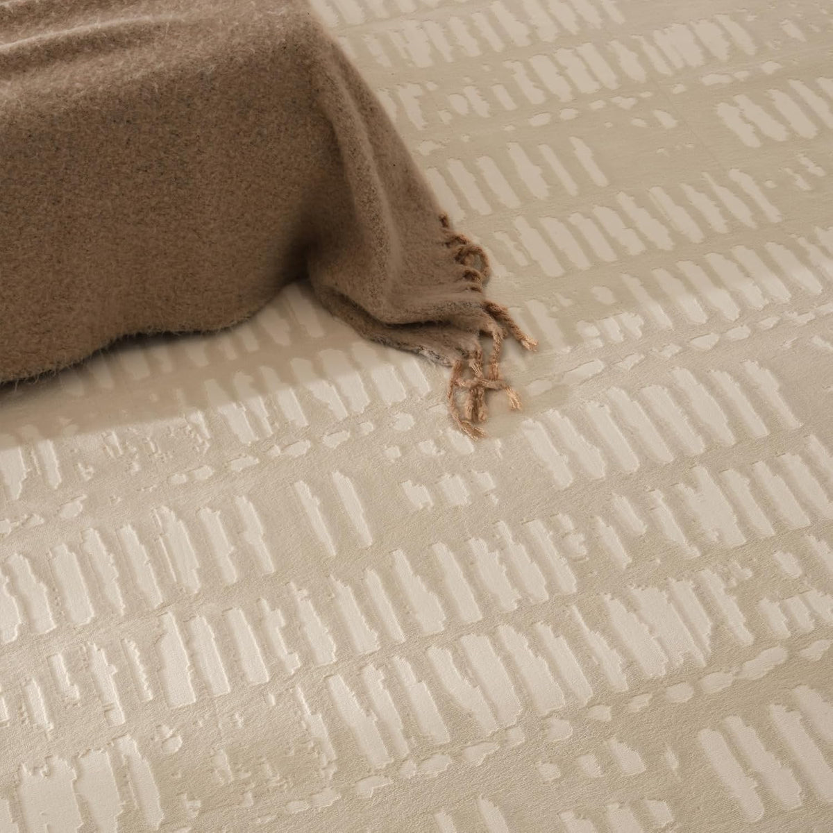 Revival Rugs Shell 8'x10' Area Rugs - Washable, Medium Pile, Beige, Cream