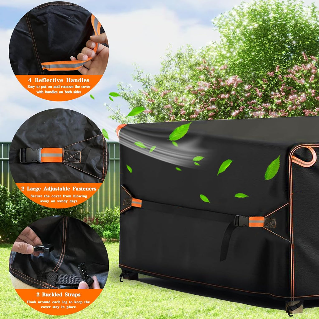 Outdoor Sofa Covers Waterproof, Rectangular Patio Table Chair Sofa Set Cover, Outdoor Sectional Sofa Covers with Upgraded Fastener Windproof Buckles 111" L×74" W×28" H