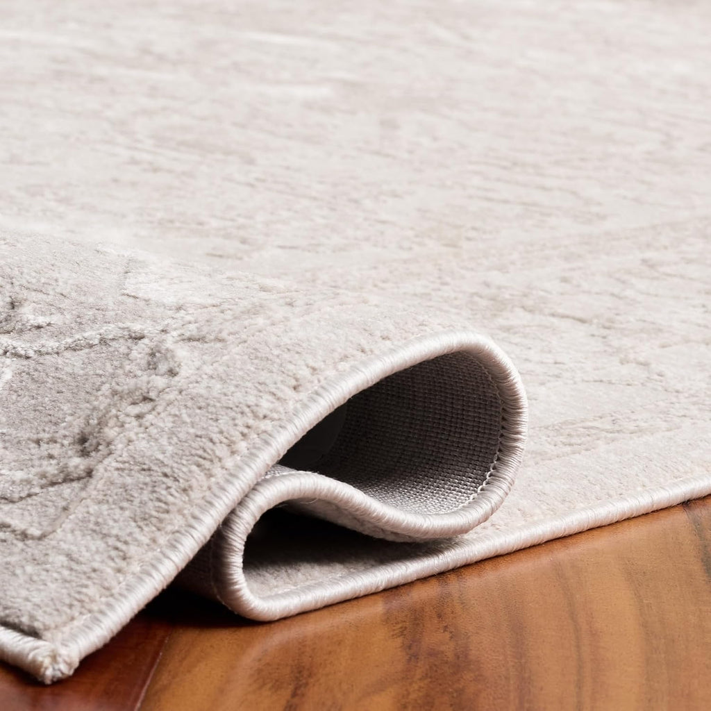 SAFAVIEH Area Rug 10' Square - Reflection Collection - Large - Cream & Ivory, Non-Shedding & Easy Cleaning, Ideal for Living Room, Bedroom (RFT665D)