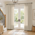 jinchan Taupe Semi Sheer Curtains Light Filtering 84 Inches Long 2 Panels