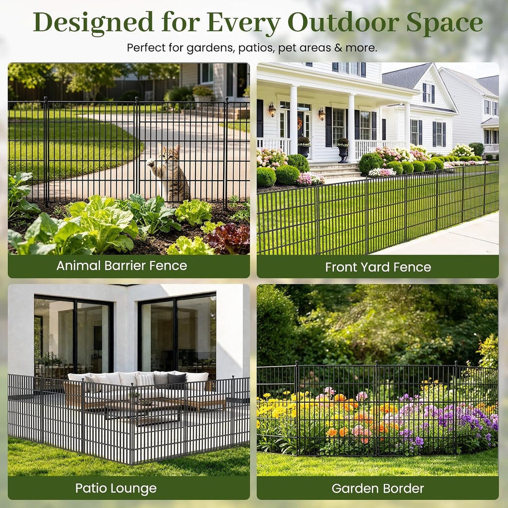 No Dig Garden Fence Outdoor for Yard, 40in (H) x 23.6ft(L)