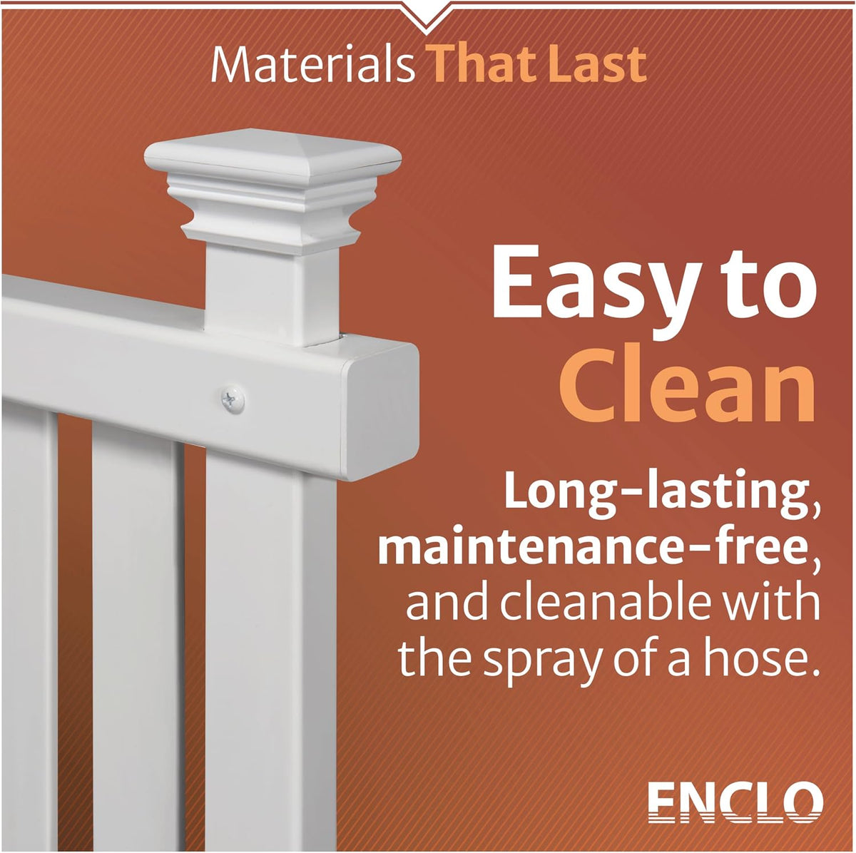 Enclo Huntersville Privacy Screen 2pk, White Vinyl DIY No Dig Kit