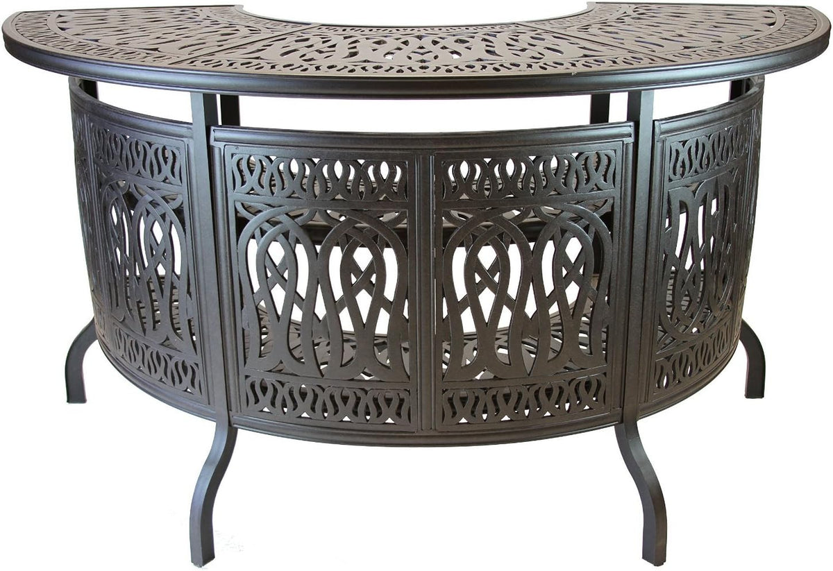 Dijkoo theWorldofpatio Elizabeth Cast Aluminum Powder Coated Party Bar Table - Antique Bronze