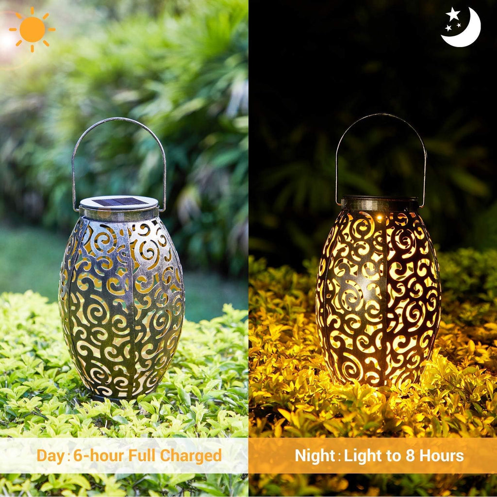 Solar Lanterns Outdoor Waterproof 2 Pack Solar Garden Lanterns Garden Decor