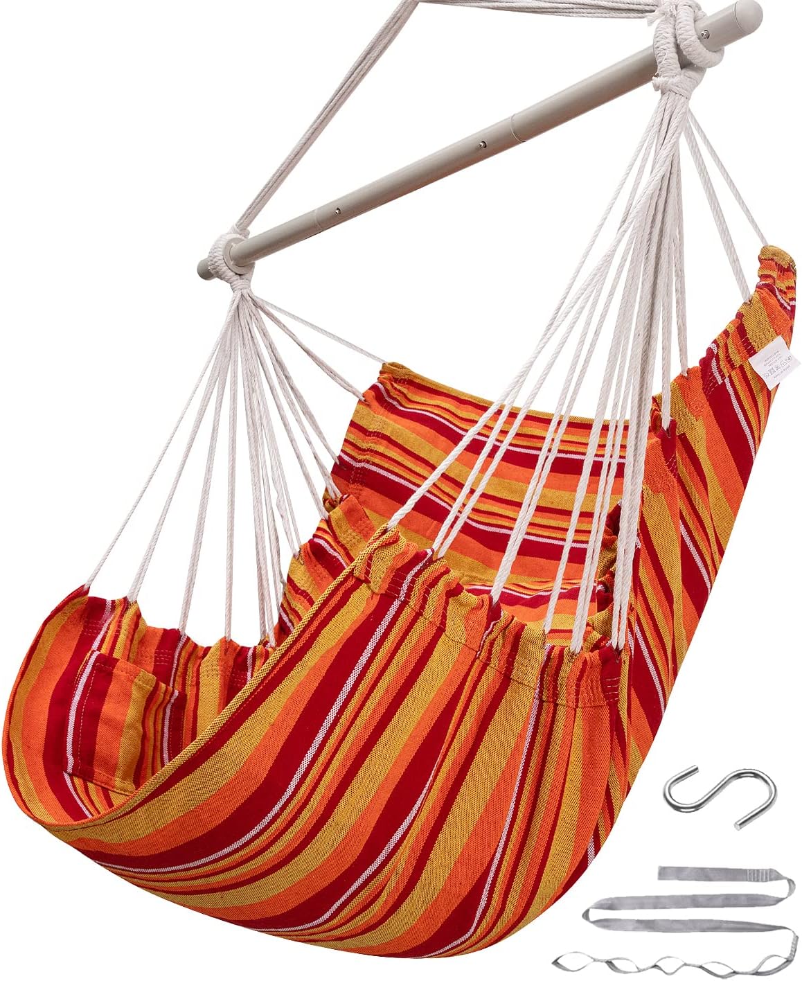 ADVOKAIR Hammock Chair Swing 500lbs Steel Bar Multi-Size Bedroom&Porch