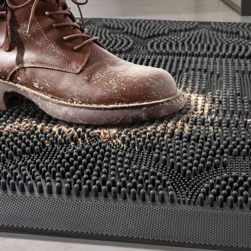 FRAMICS Front Door Mat Outside Entrance, Rubber Door Mats Welcome 24"x36"