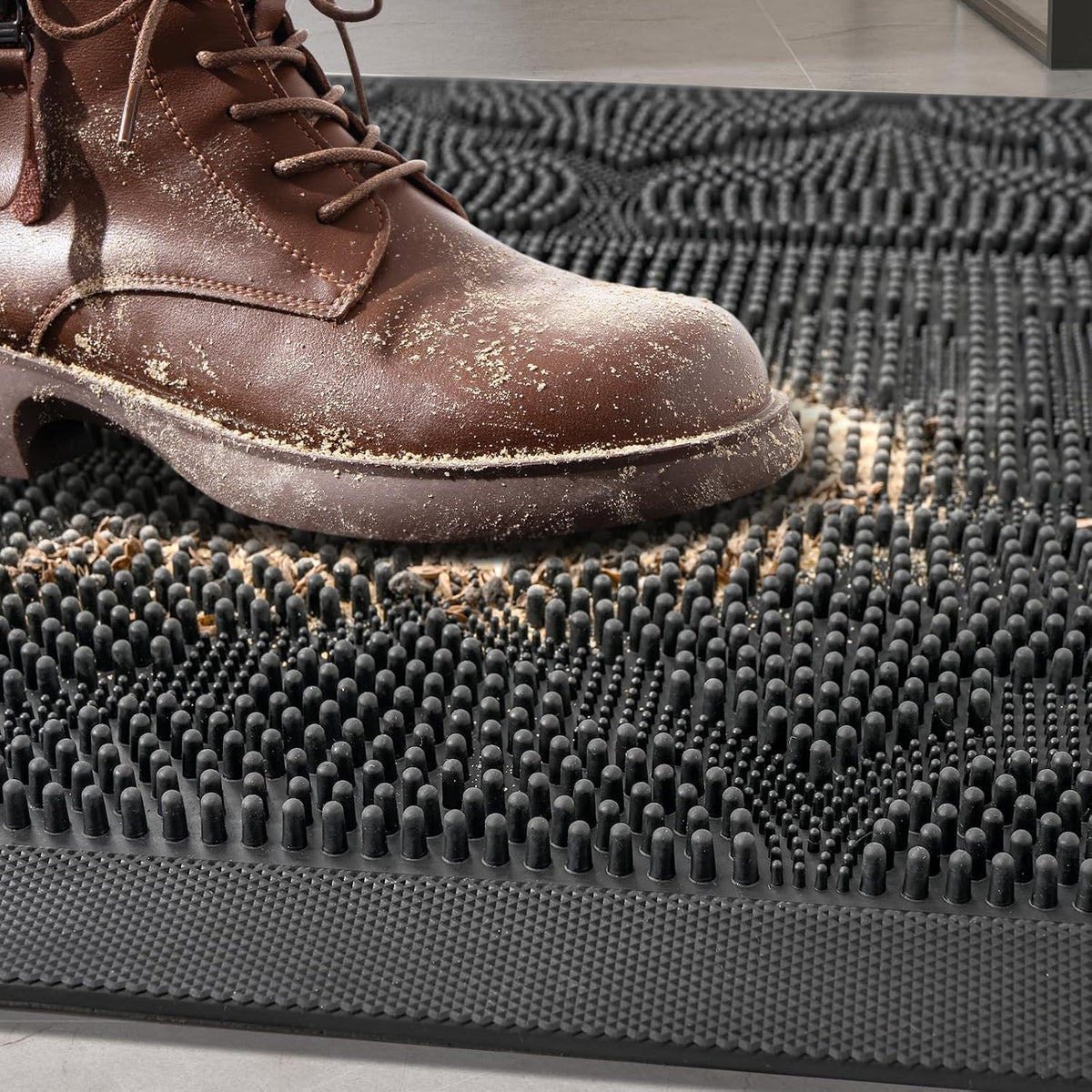 FRAMICS Front Door Mat Outside Entrance, Rubber Door Mats Welcome 24"x36"