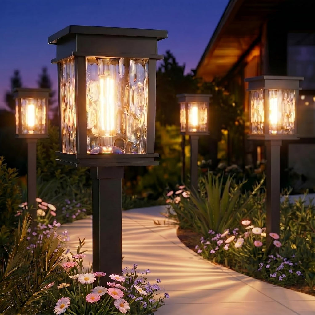 XMCOSY+ Solar Pathway Lights Outdoor, 6 Pack Solar Powered Garden Lights
