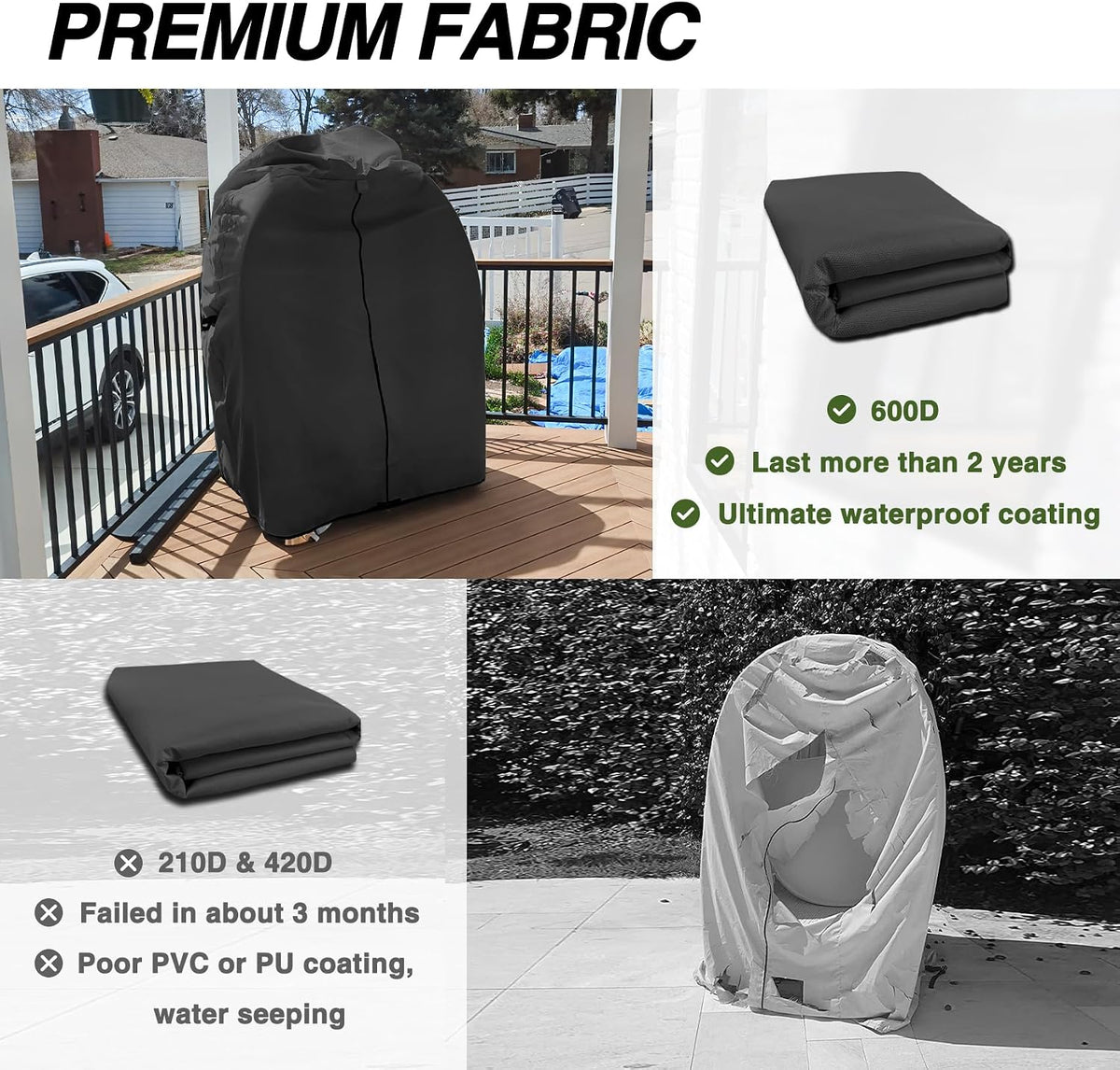 porch shield 600d waterproof patio hanging egg chair showing dimensions