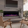60 inch Ultra-Thin Silence Linear Electric Fireplace, Recessed Wall Mounted