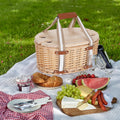 Picnic Basket Set for 4 - Wicker Insulated Picnic Basket