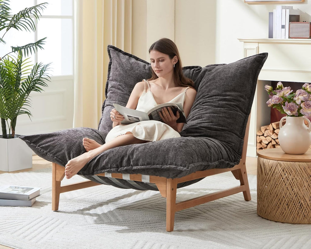 AMERLIFE 46" Oversized Sofa Chair, Lounge Accent Chair, Bean Bag Chair