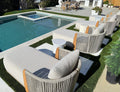 PURPLE LEAF Pool Lounge Chairs Set of 4 Plush Olefin Cushion Chaise Lounge
