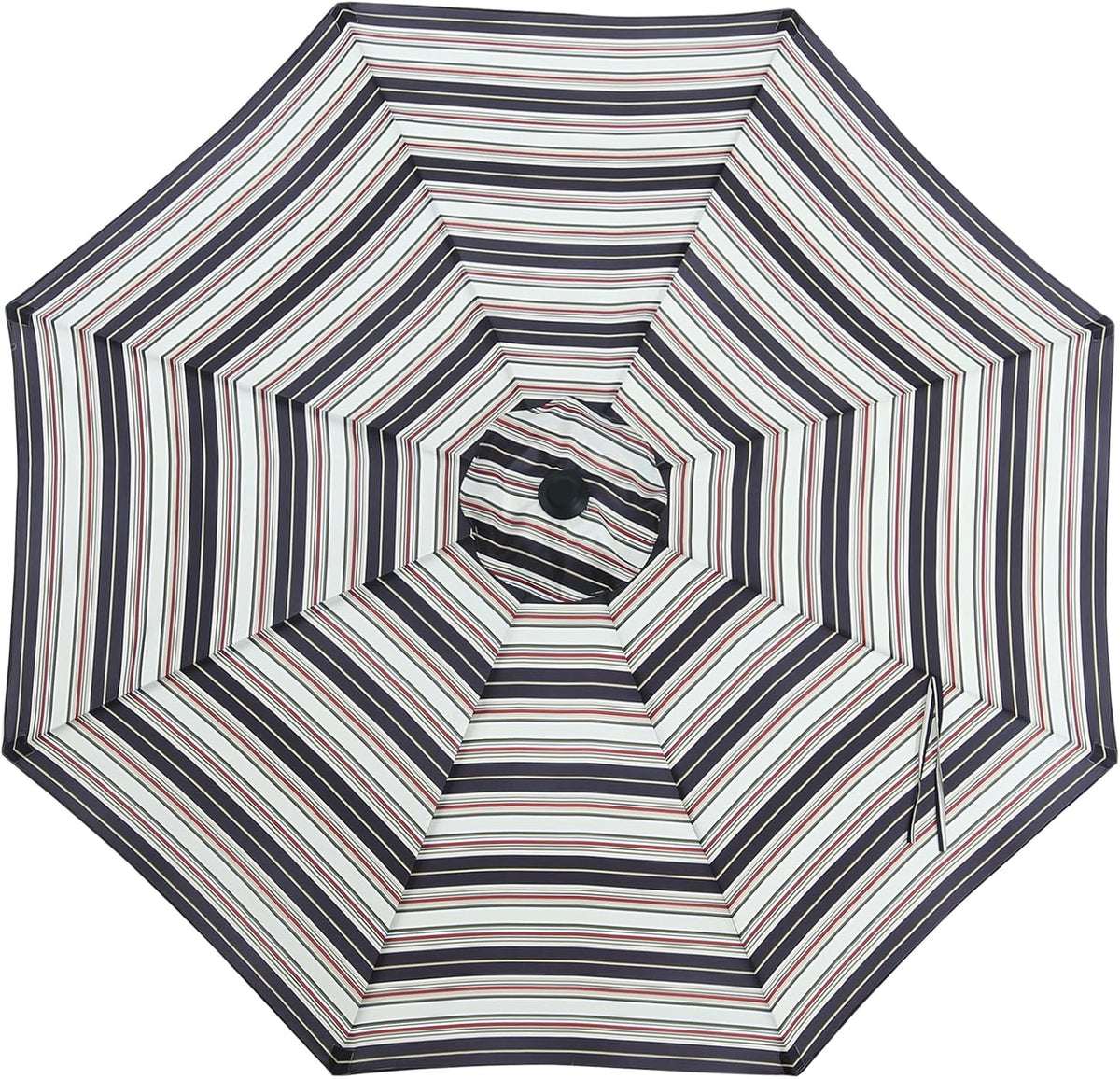 MASTERCANOPY 10ft Replacement Canopy for 8 Ribs - Black & Red stripes