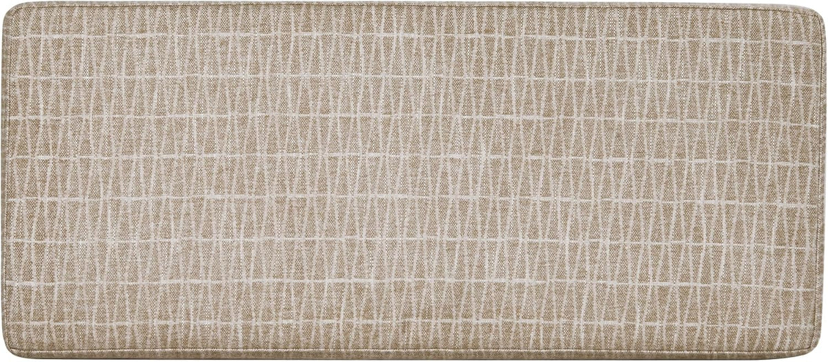 HomePop Malmo 36" Storage Bench - Tan Geometric Pattern