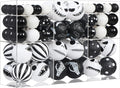 100Pcs Halloween Before Christmas Tree Ornaments Black & White Decorations