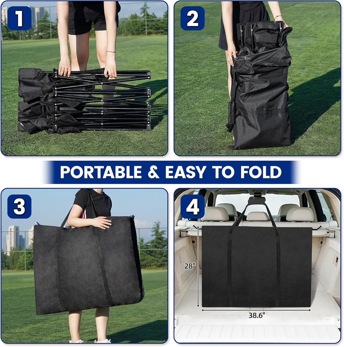 Soccer Bench- Folding Team Bench Soccer 9 Seats with Mesh,Black