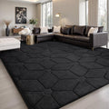 Sour Lemon Area Rugs 10x14 Living Room Bedroom, Exta Large Carpet Black