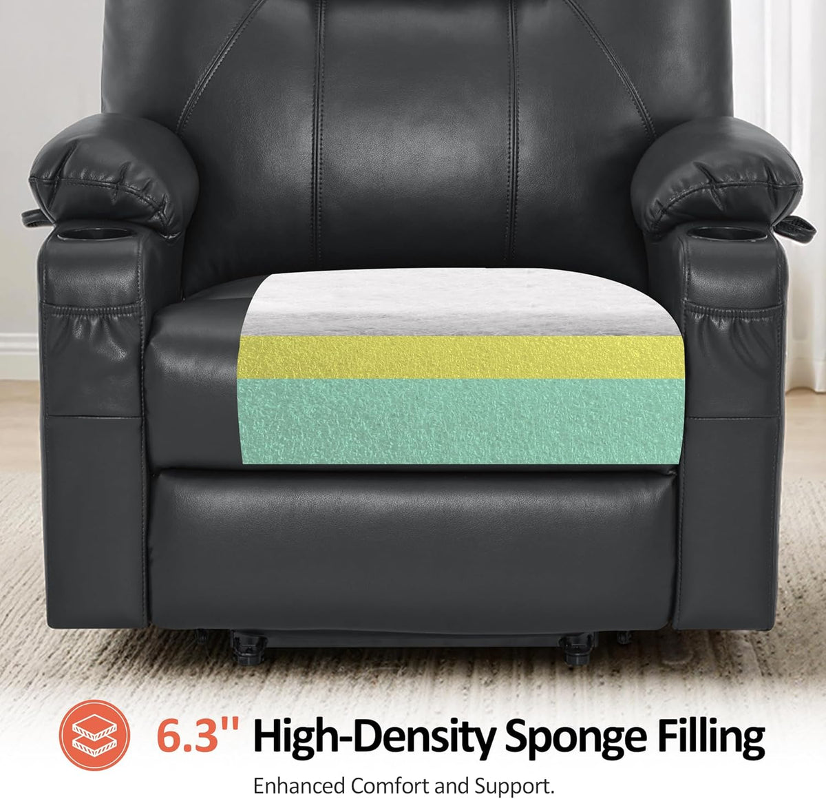 MCombo Oversized Power Lift Recliner Chair for Elderly, Big and Tall R7510