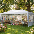 Quictent 10x20FT Pop up Canopy Tent with Church Sidewalls