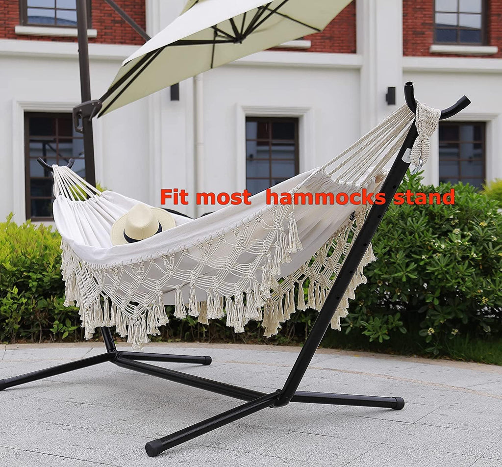 Outdoor Hammock Garden Cotton Hammock Macrame Fringe Hammocks Boho