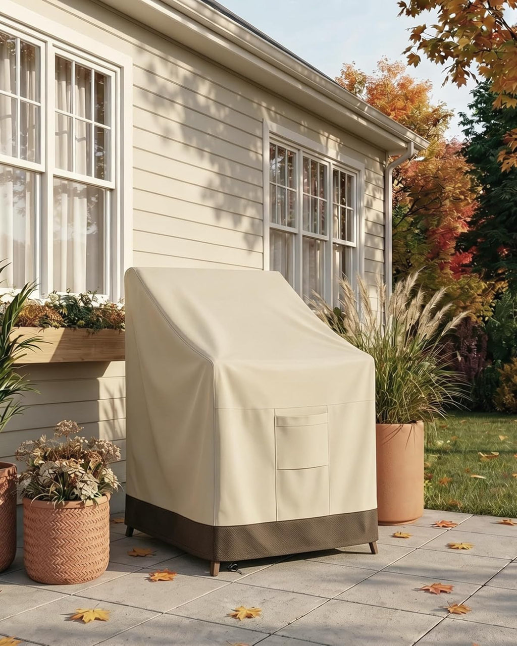 Vailge Stackable Patio Chair Covers & Outdoor Furniture Covers Waterproof