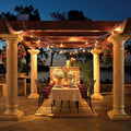 Mlambert 96FT(2x48FT) 3 Colors LED Solar String Lights with Remote, White