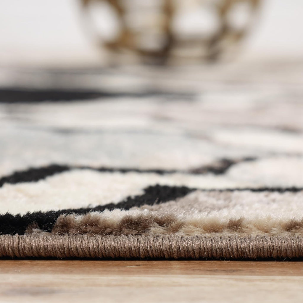 SUPERIOR Indoor Runner Rugs, Modern Area Rug, 2'7"x10', Ivory Z