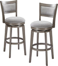 PrimeZone Swivel Bar Stools Set of 2, 30" Bar Height Barstools