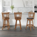 Hillsdale Fairfox 30.5" Wood Swivel Bar Height Stool, Oak