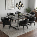 Dining Chairs Set of 6, Modern Faux Leather Kitchen Chairs
