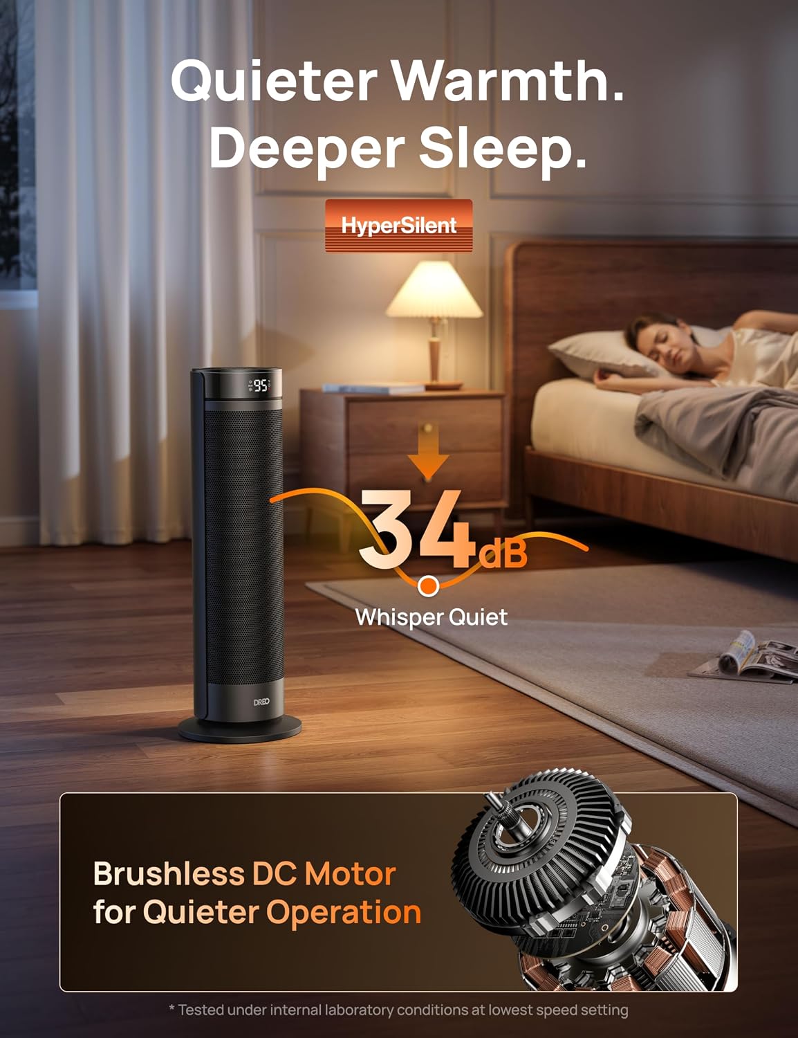 DREO Space Heater for Large Room, Safe Electric Heaters for Indoor Use
