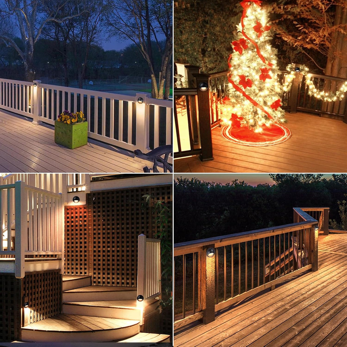 leonlite 6-pack 5cct 3.74inch low voltage led deck, front angle view