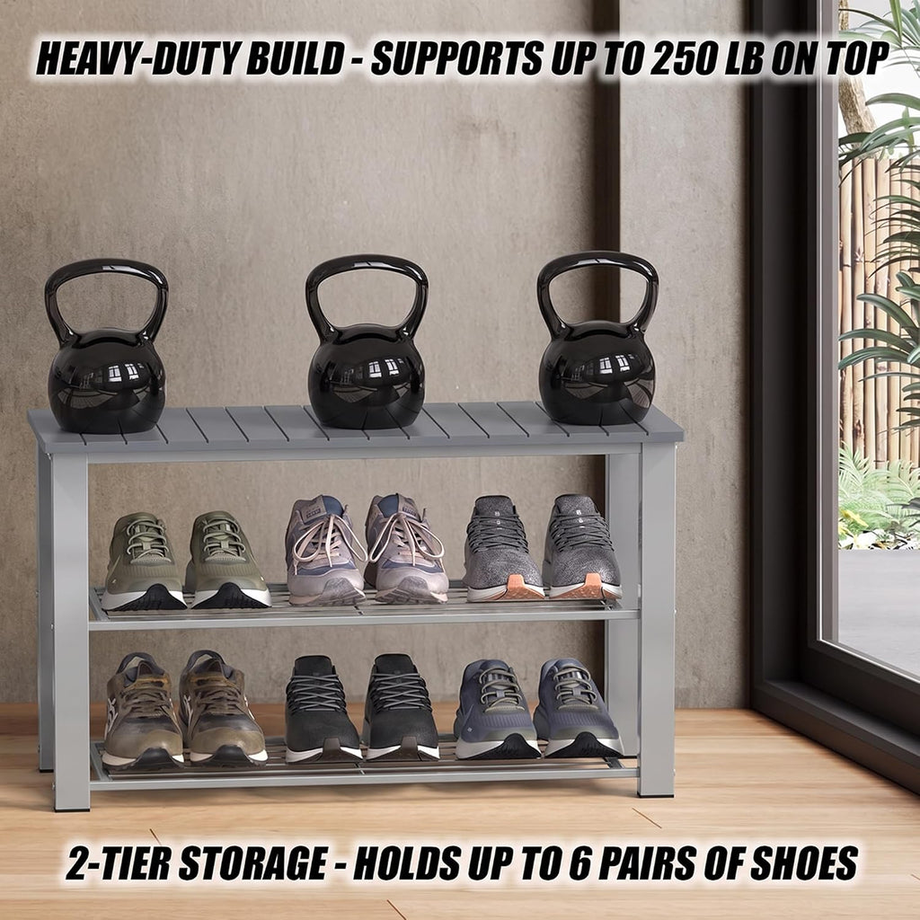 simple houseware wooden top shoe rack bench for, package contents