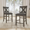 Signature Design by Ashley Caitbrook X-Back Bar Stools Set of 2, Gray