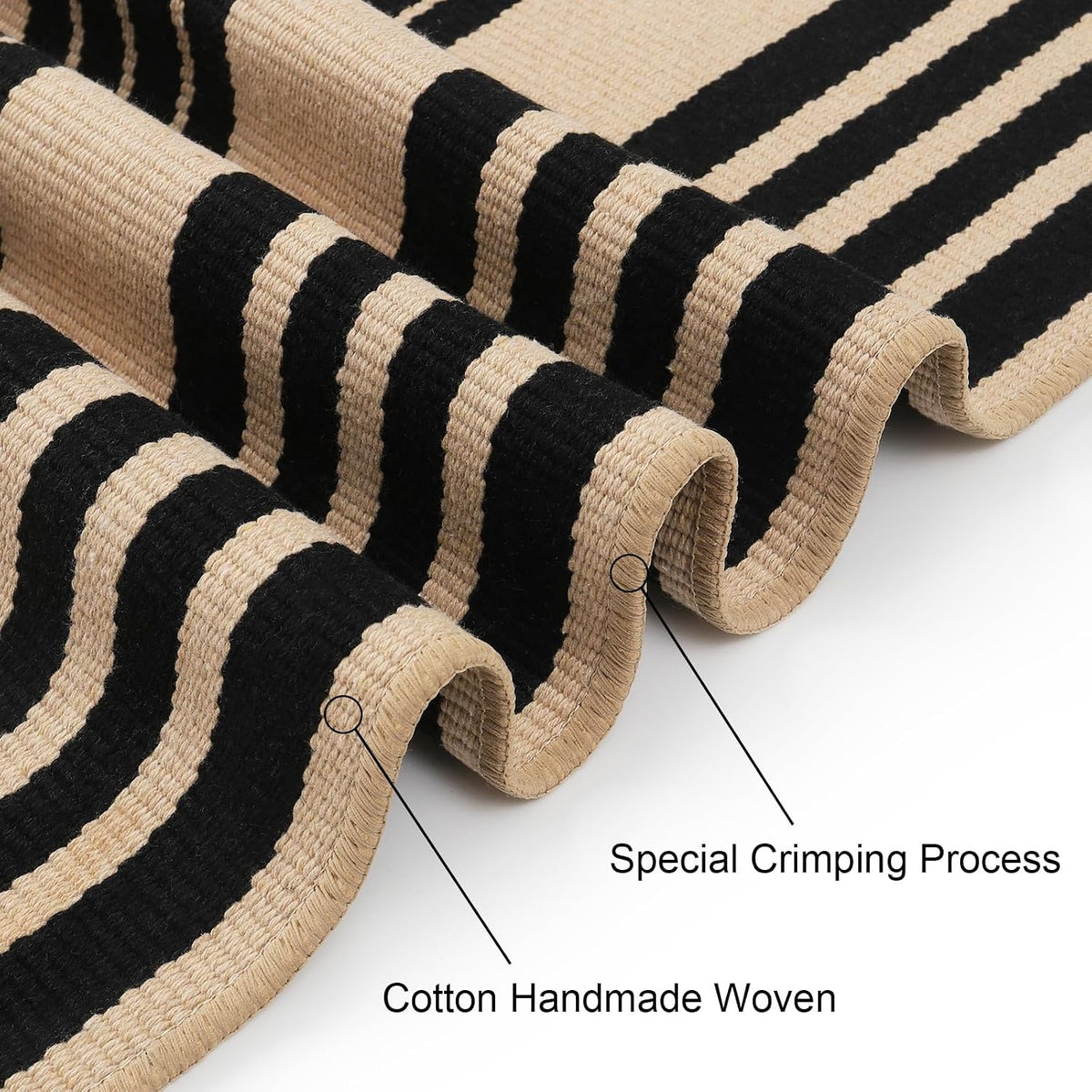 Striped Outdoor Rugs 3x5, Cotton Washable Fall Front Door Mat Decor