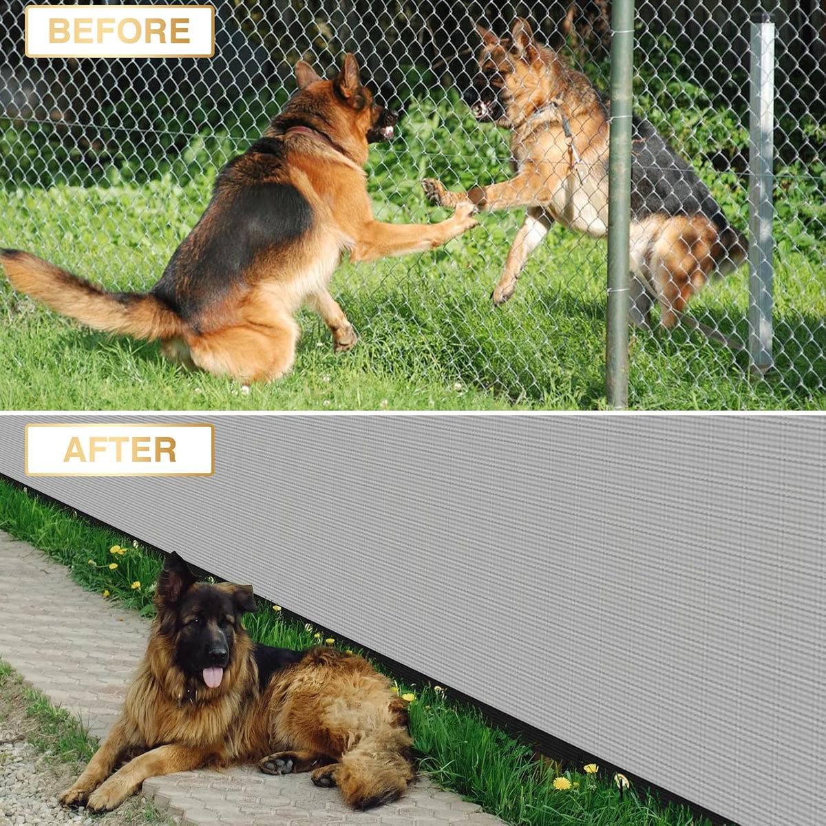 Privacy Fence Screen 6' x 30' Fencing Cover Heavy Duty Mesh Windscreen Cloth for Outdoor Garden Patio Backyard Chain Link Fence Gray
