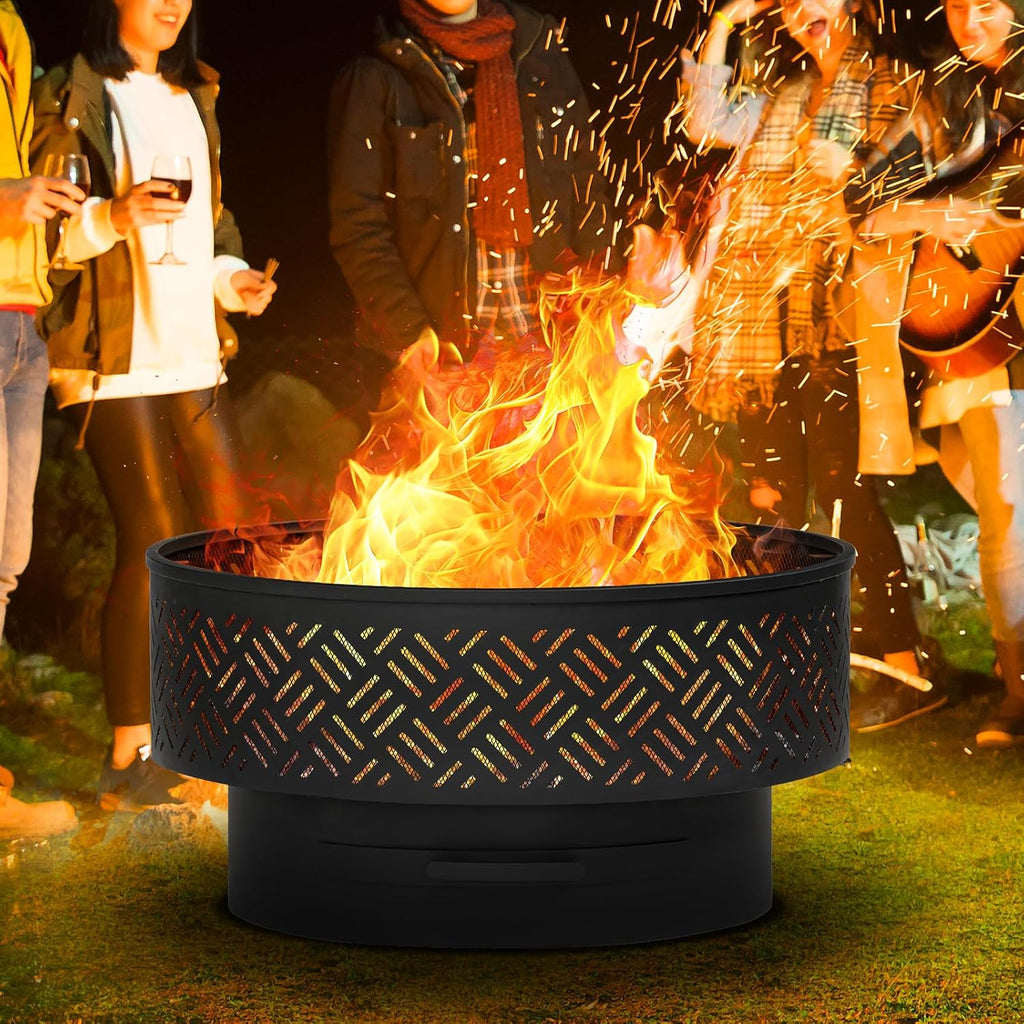 outvue 26 inch wood burning fire pits with, close-up detail