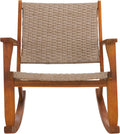 SAFAVIEH Outdoor Collection Daniel Natural Solid Wood Rocking Chair
