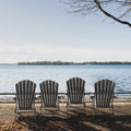 FUNBERRY Oversized Adirondack Folding Chair Set of 4, Fire Pit Chair 400LBS