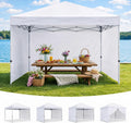 10' x 10' Canopy Sidewalls, 3 Pack Pop Up Canopy Walls, White
