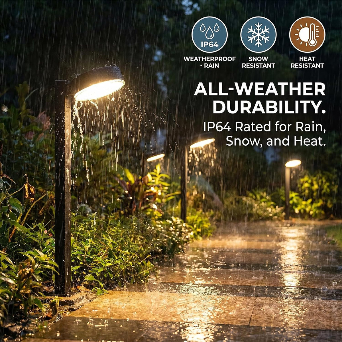 Upgraded 12 Pack Solar Pathway Lights Outdoor, 3 Color Temperatures