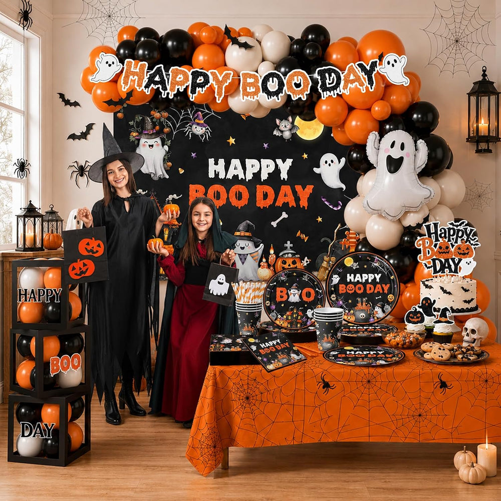 Halloween Birthday Party Decorations, Happy Boo Day Decorations Kit