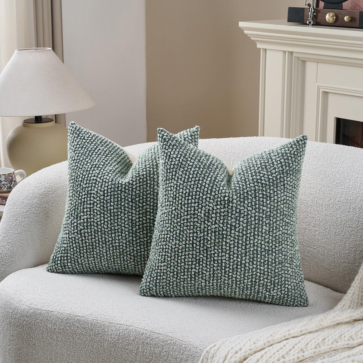 dezene striped throw pillow covers 20x20 set of showing dimensions