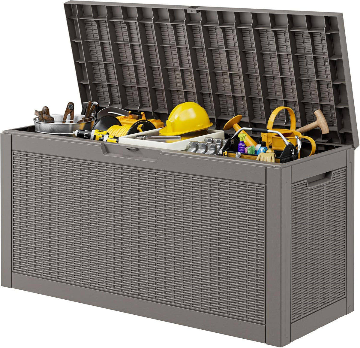 Outdoor Storage Box Waterproof, 75 Gallon Deck Box for Patio Storage