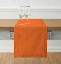 Solino Home Cotton Linen Pumpkin Table Runner 108 Inches Long - Hemstitch 14 x 108 Inch Table Runner for Fall, Autumn, Halloween, Thanksgiving, Holiday - Handcrafted and Machine Washable