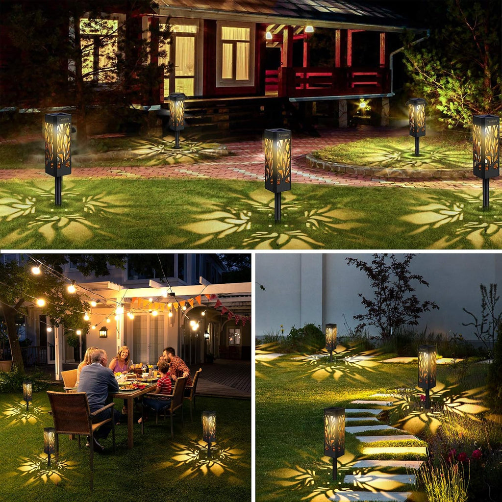 TomCare Solar Lights Outdoor Bright Solar Pathway Lights, 8 Pack